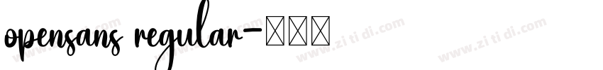 opensans regular字体转换